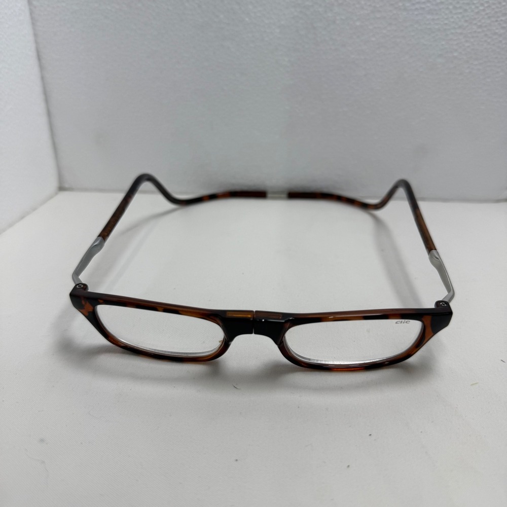 CliC 3.50 XXL Reading Glasses Unisex OS‎ Brown Tortoise Magnetic Front Connect